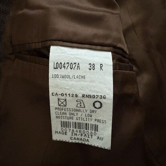 Chaps Ralph Lauren  Houndstooth Wool Blazer Sport Jacket 38R Canada - Picture 5 of 6